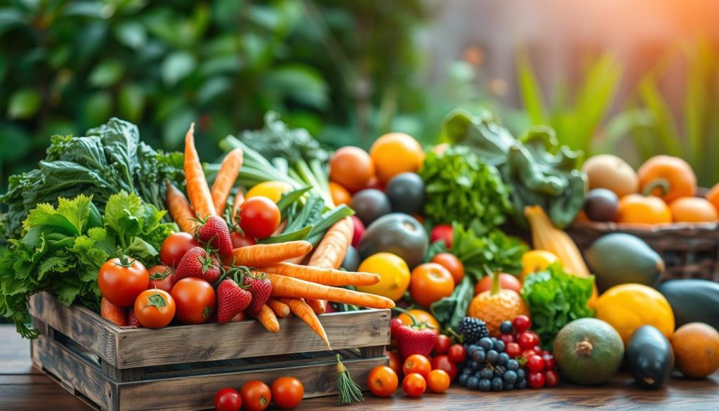 variety of fruits and vegetables